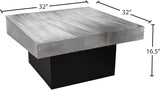 Palladium Iron Coffee Table - Modern Matte Black and Textured Metal Finish for Contemporary Style