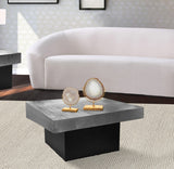 Palladium Iron Coffee Table - Modern Matte Black and Textured Metal Finish for Contemporary Style
