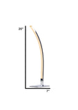 Modern Arc Design Table Lamp // Chrome