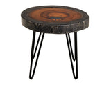 Live Edge End Table | Parota Wood Epoxy Collection