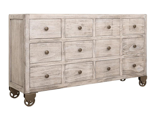 12 Drawer Console Table - Oslo Collection Mango Wood