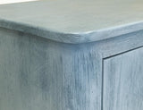 4 Door Console - Mango Wood Blue Finish | Xel Ha Collection