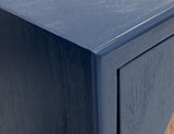 Arcadia 4 Door Console | Mango Wood Storage Cabinet Dark Blue