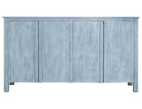 4 Door Console - Mango Wood Blue Finish | Xel Ha Collection