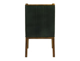 Balam Upholstered Chair - Forest Green Leather Dining Chair
