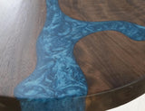 Zaphiro End Table - Sapphire Epoxy Resin Wood Table