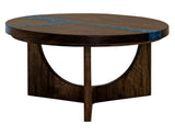 Zaphiro Cocktail Table | Sapphire Inlay Wood & Epoxy Design