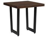 Zaphiro End Table - Live-Edge Melina Wood with Metal Base