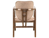Silver Armchair | Ivory Poly Suede Upholstered Dining Chair