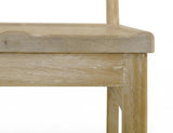 White Balam Wooden Chair - Solid Pine Ladder-Back Dining Chair