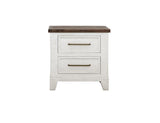 2 Drawer Nightstand | Stoa Collection Melina Wood Two-Tone Design