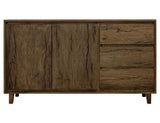 Savia 3 Drawer 2 Door Console | Solid Wood Organic Modern