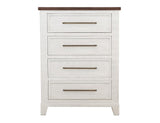 4 Drawer Chest - Stoa Collection Two-Tone Wood Furniture