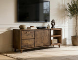 3 Drawer & 2 Door TV Stand 76" | Savia Solid Wood Collection