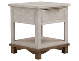 1 Drawer End Table - Golden Loft Light Gray Occasional Table