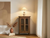 2 Door Console Table - Brava Transitional Design with Glass