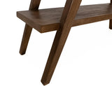 4 Shelf X-Shaped Étagère Bookcase - Moka Mango Wood Display