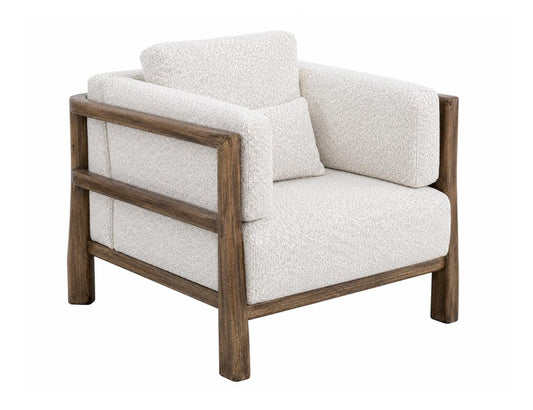 Wooden Frame & Base Armchair | Stylish Comfort Seating