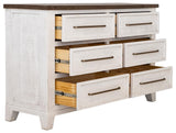 6 Drawer Dresser - Stoa Collection Two-Tone Melina Wood