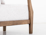 Forest Loveseat | Beige Upholstered Loveseat with Melina Wood Frame