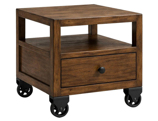 1 Drawer Chairside Table with Shelf | Bedside Storage