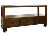3 Drawer Sofa Table with Shelf - Modern Console Storage