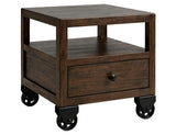 1 Drawer Chairside Table with Shelf - Compact Bedroom Furniture