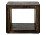 Black Balam 1 Shelf End Table - Mango & Teak Wood