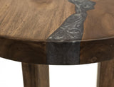 Silver Occasional Collection End Table | Modern Resin River Design
