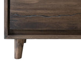 2 Drawer Bookcase | Savia Solid Wood Storage with CNC Detailing