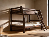 Forte Pine Twin Bunk Bed - Solid Wood Coffee Ochre Finish