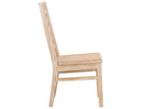 White Balam Wooden Chair - Solid Pine Ladder-Back Dining Chair