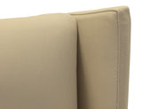 Silver Upholstered Dining Chair | Ivory Leather & Wood