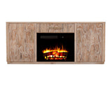 1 Drawer & 2 Door TV Stand with Electric Fireplace Insert