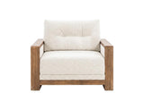 Wooden Frame & Base Armchair | Comfortable Upholstered Chair