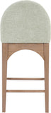 Waldorf - Chenille Stool With Natural Legs