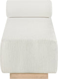 Zephyr - Linen Textured Fabric Upholstered Chaise - Painted Natural Base