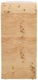 Cresthill Elegant Burl Wood Art Deco Console Table - Curved Design, Sturdy 200 lbs Capacity, Natural Finish