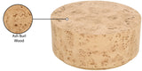 Burl Art Deco Coffee Table - Stunning Ash Burl Wood Design, 200 lbs Capacity, Natural Finish 36" W