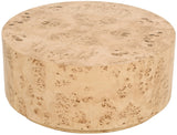 Burl Art Deco Coffee Table - Stunning Ash Burl Wood Design, 200 lbs Capacity, Natural Finish 36" W