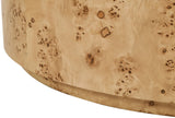 Burl Art Deco Coffee Table - Stunning Ash Burl Wood Design, 200 lbs Capacity, Natural Finish 36" W