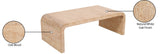 Cresthill Oak Wood Art Deco Coffee Table - Elegant Design, Brushed Finish & 200 lbs Capacity, 48" W