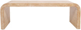 Cresthill Oak Wood Art Deco Coffee Table - Elegant Design, Brushed Finish & 200 lbs Capacity, 48" W