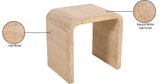 Cresthill Oak Wood Art Deco End Table - Stylish White Finish, Durable Design, Perfect for Living Room