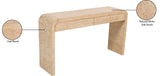 Cresthill Oak Wood Art Deco Console Table - Stylish Brushed Finish, Durable Design, 200 lbs Capacity