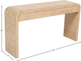 Cresthill Oak Wood Art Deco Console Table - Stylish Brushed Finish, Durable Design, 200 lbs Capacity