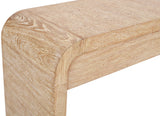 Cresthill Oak Wood Art Deco Console Table - Stylish Brushed Finish, Durable Design, 200 lbs Capacity
