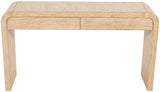 Cresthill Oak Wood Art Deco Console Table - Stylish Brushed Finish, Durable Design, 200 lbs Capacity