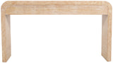 Cresthill Oak Wood Art Deco Console Table - Stylish Brushed Finish, Durable Design, 200 lbs Capacity