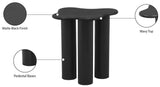 Romaine End Table - Modern Art Deco Design with Sturdy Iron Construction and Unique Wavy Top